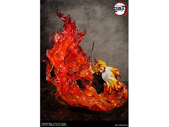 70cm超え炎のエフェクト付き、「鬼滅の刃」煉獄杏寿郎が1/4ビッグ