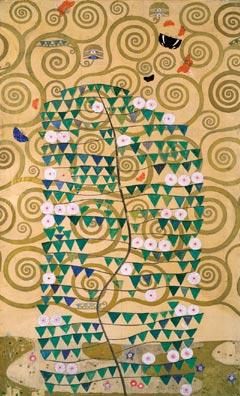 クリムト【生命の樹(一部)】 - 手描き 絵画（油絵複製画）販売のアート