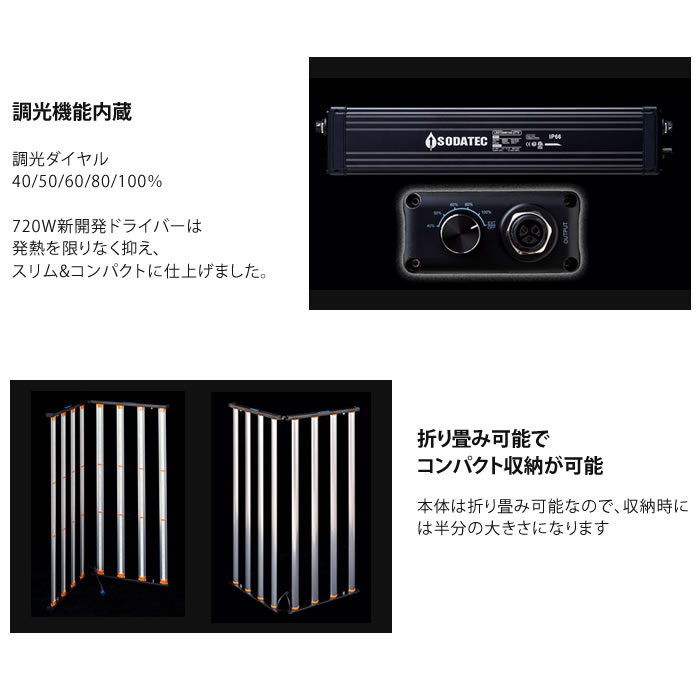 植物育成灯 ソダテック LED 720W 業務用 - 水耕栽培専門店エコゲリラ