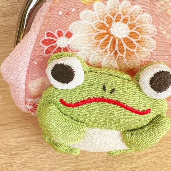 がま口財布 | ちりめんカエル - カエル雑貨専門のお店 みずいろのあ