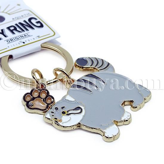 マヌルネコ グッズ 猫 キーホルダー おしゃれ 金属 かわいい アニマル