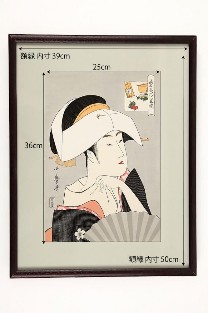 高名美人六歌撰 富本豊雛 喜多川歌麿 復刻版浮世絵