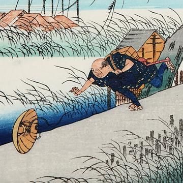 四日市 三重川 東海道五十三次 歌川広重 復刻版浮世絵