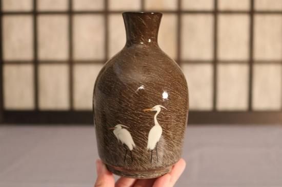 特製半酒器セット「白鷺文」 - 現川焼の伝統を守る全国唯一の窯元