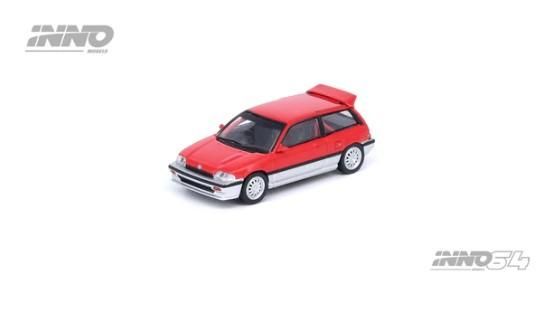 INNO 1/64 ホンダ シビック Si E-AT レッド/シルバー- ミニカー専門店