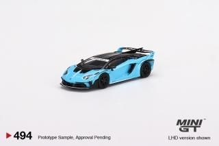 MINI GT 1/64 Lamborghini Huracan STO Blue Laufey 475L 左