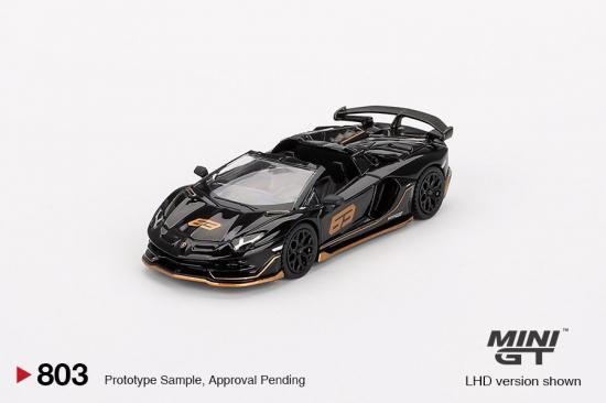 MINI GT 1/64 Lamborghini Aventador SVJ 63 Roadster Nero Aldebaran