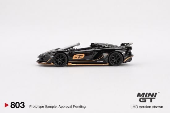 MINI GT 1/64 Lamborghini Aventador SVJ 63 Roadster Nero Aldebaran