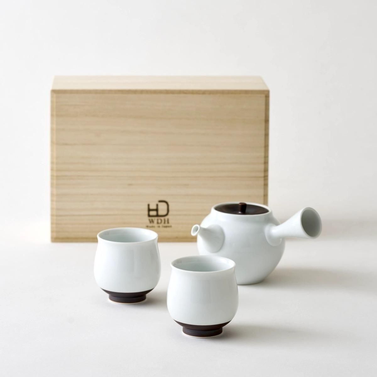 新商品】急須セット 桐箱入り 錆釉 白/茶 | 茶器 - こしらゑ by WDH