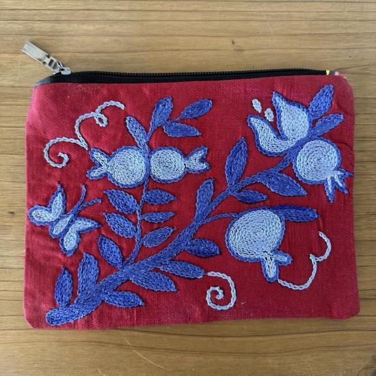 ウズベキスタン|スザニ刺繍ポーチ - 中央アジアの雑貨・民芸品 シルク