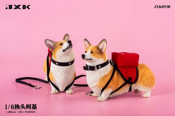 送料無料 1/6 JXK studio JXK093 頭替え ウェルシュ・コーギー犬 - 1/6