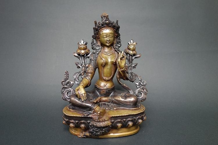 緑多羅菩薩（銅製 22cm）仏像通販・販売なら仏像専門店 多羅堂