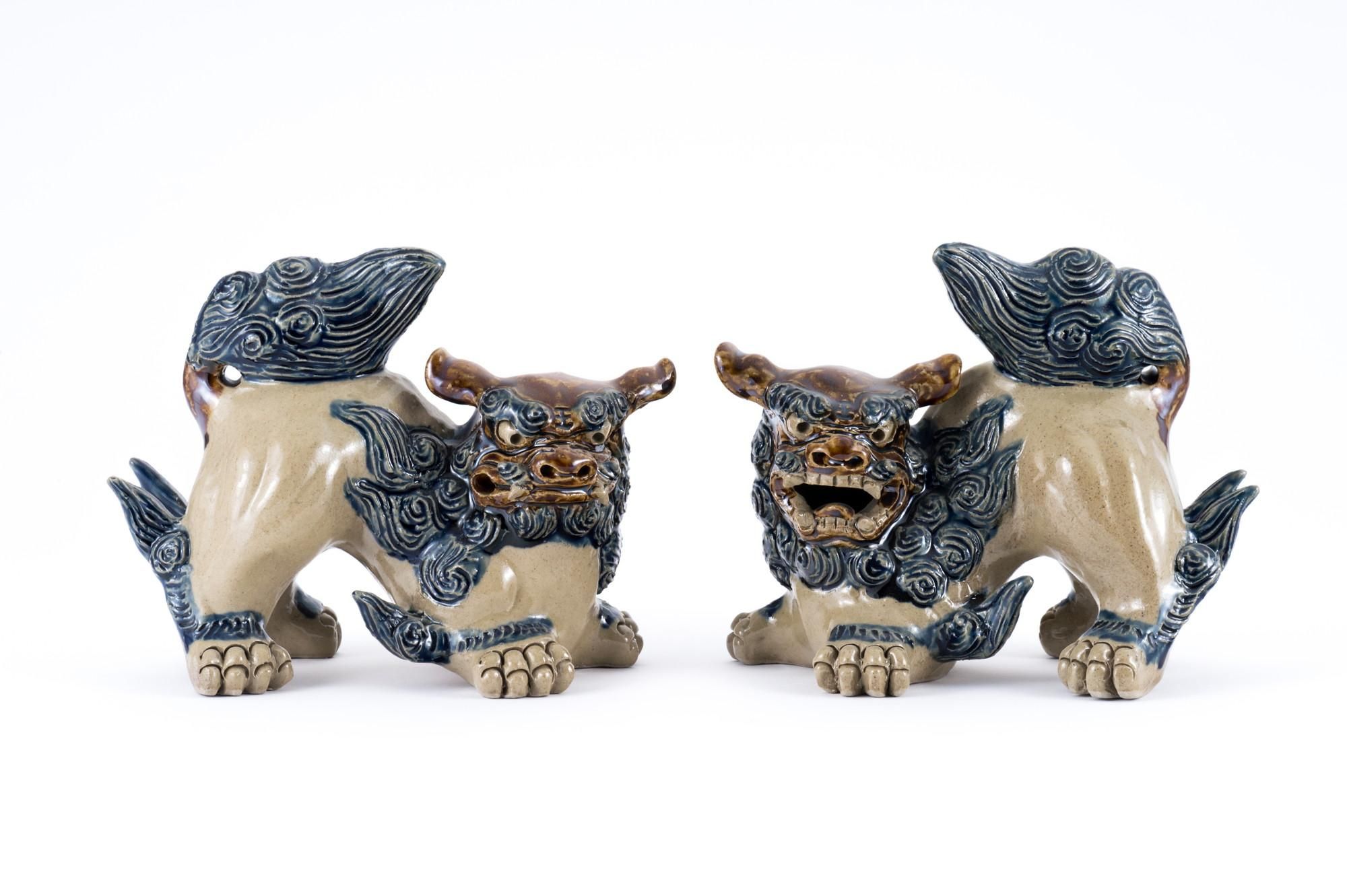 新小獅子 | 陶器のシーサー - 育陶園 やちむんの窯元｜沖縄の陶器 和