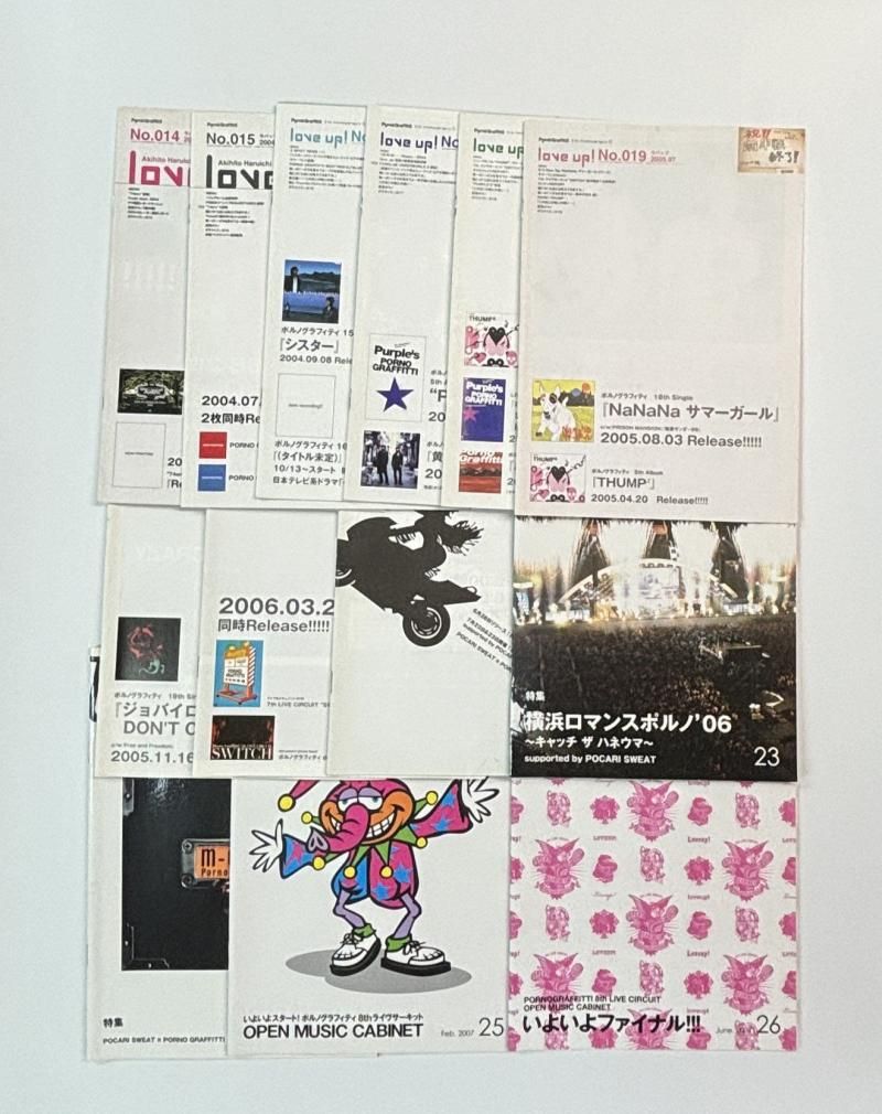 ポルノグラフィティ ファンクラブ会報 love up ! 創刊準備号の0号から