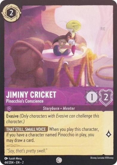 FOIL】ディズニー ロルカナ 44/204・EN・2 Jiminy Cricket