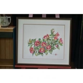 サザンカ - 瀧早苗アートギャラリー | 花の水彩画・油彩画販売 | IFA