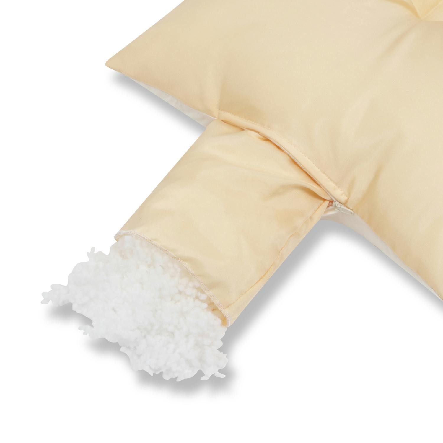 SilkFill シルクまくら 約43×63cm ベージュ 中わた絹100%(富岡シルク