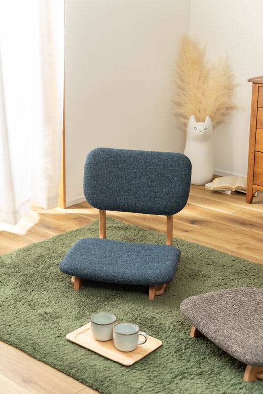 東谷 Room Essence フロアチェア ブルー Size：50×56×52 椅子 和室