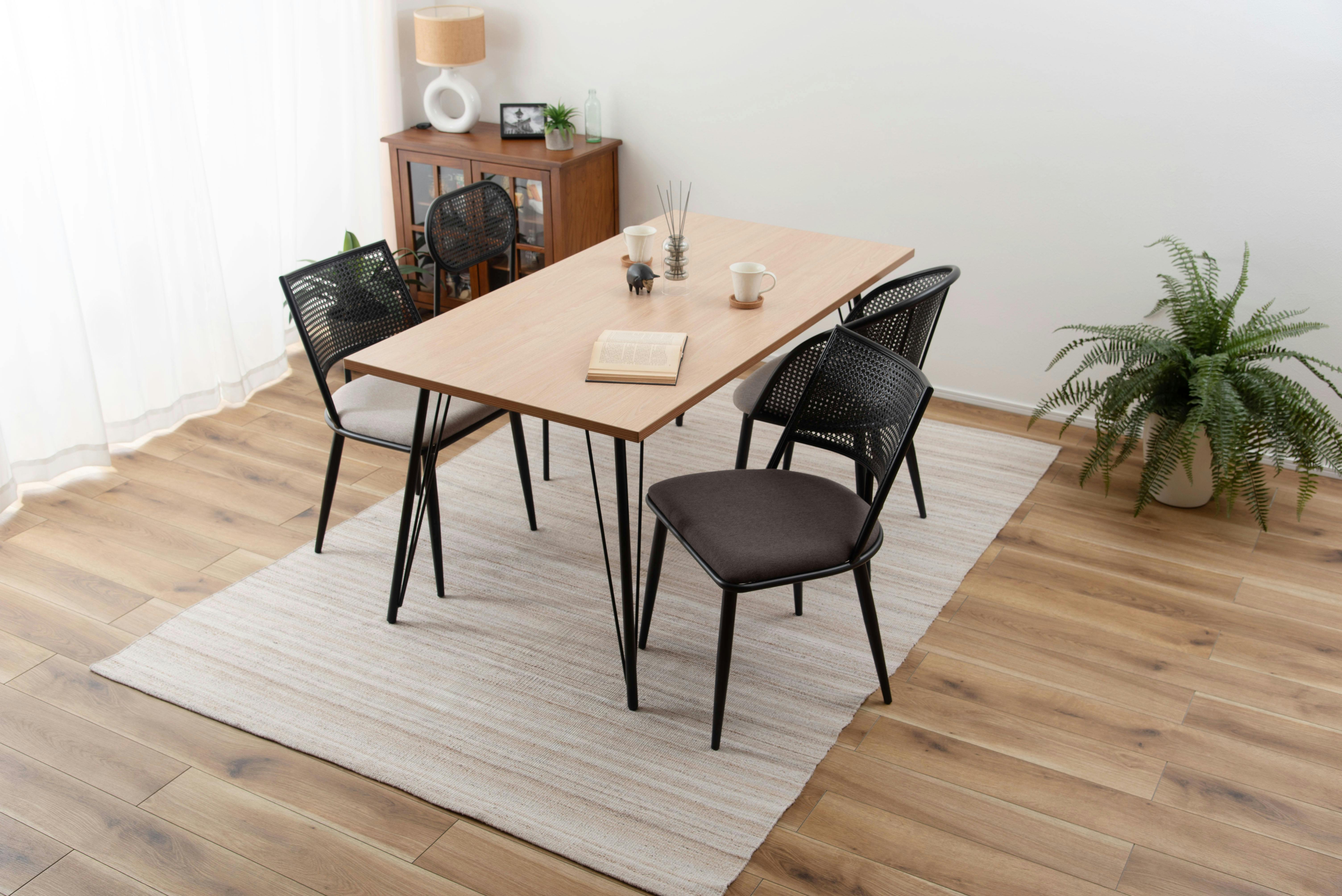 Room Essence チェア W49×D57×H78×SH46 ダークグレー 完成品
