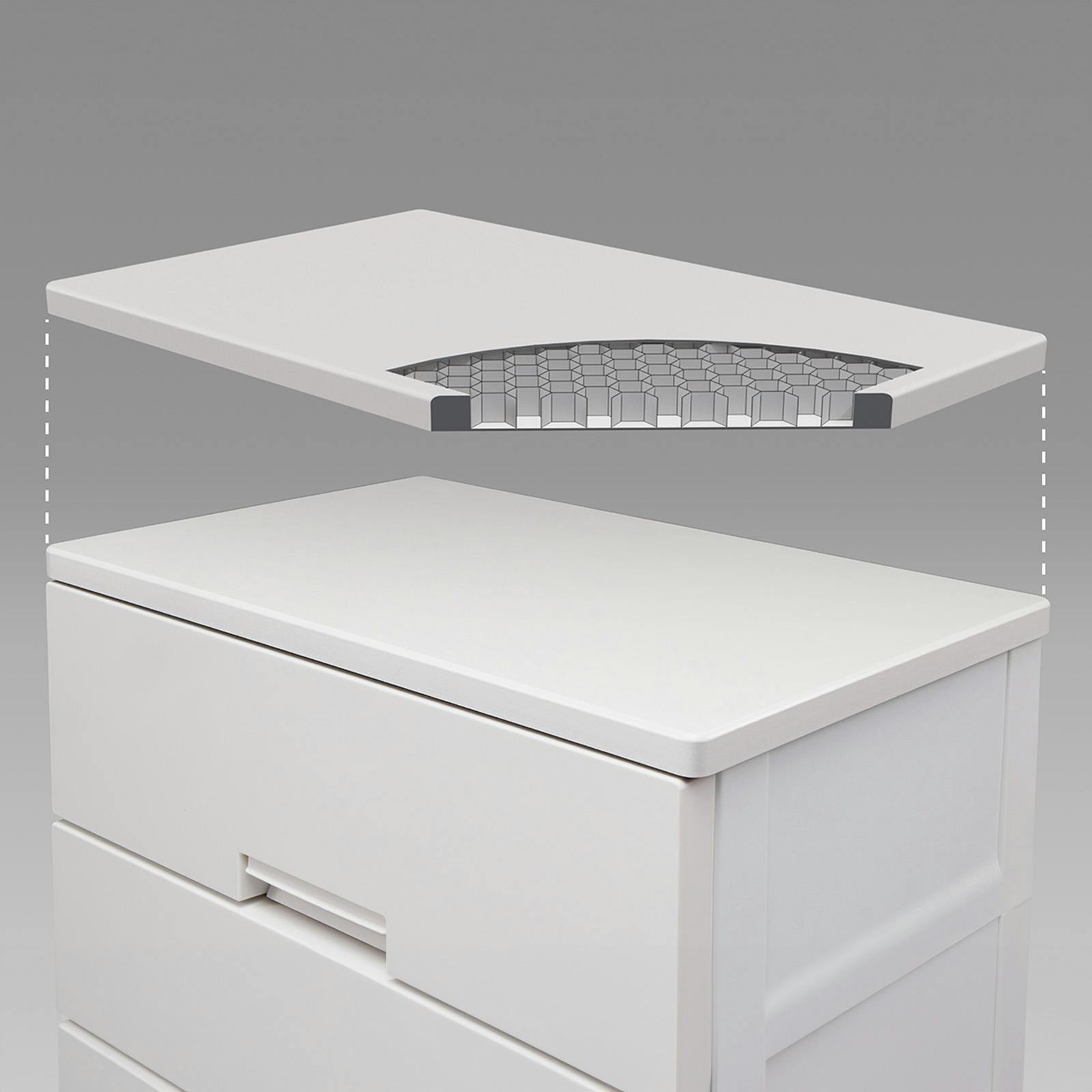 フィッツ(Fits) フィッツチェスト 7507 ホワイト 75×41×144 簡単組立