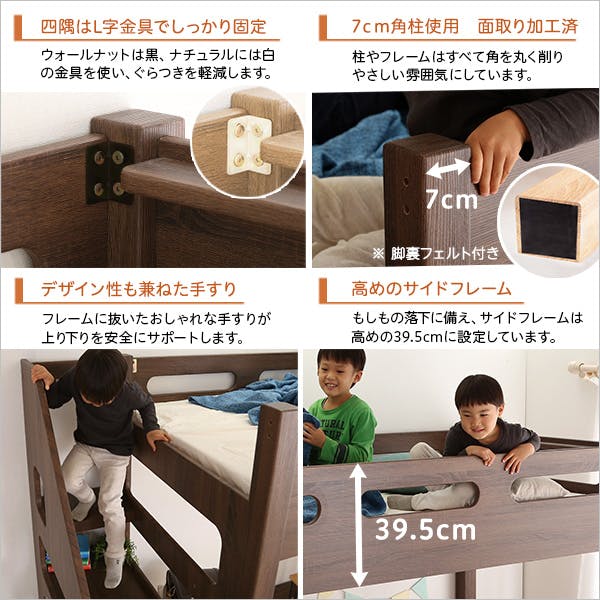 HomeTaste ロフト下に自由な空間を 階段付きロフトベッド【YOUICK