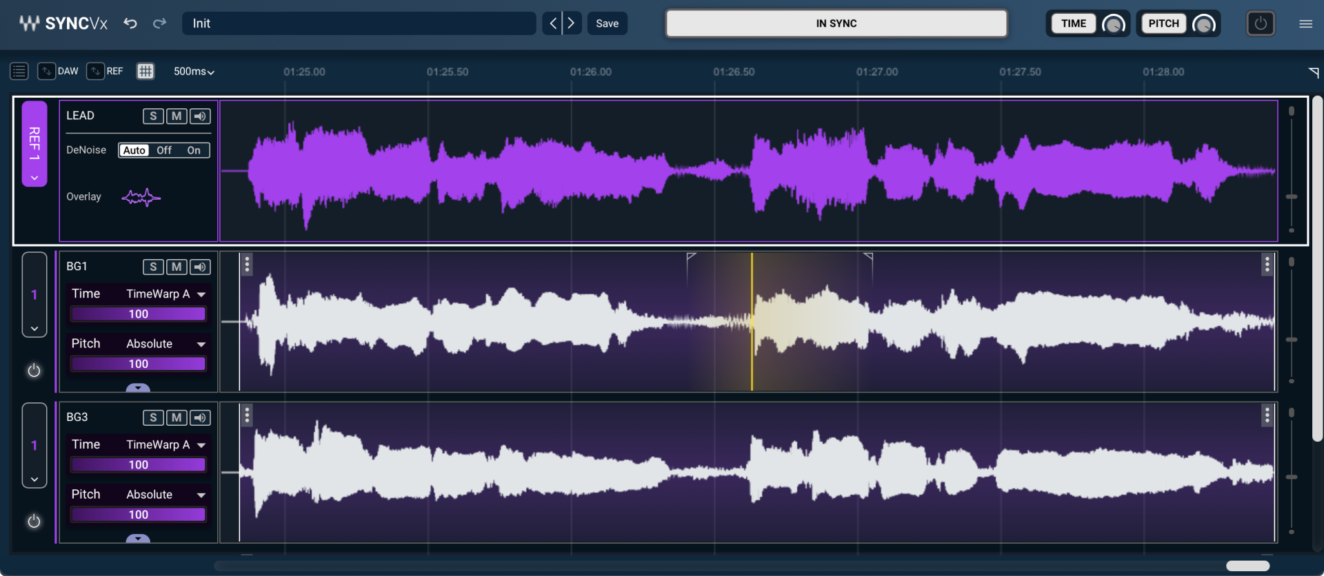 WAVES Sync Vx | ボーカルトラックのタイミングとピッチ補正を数秒で