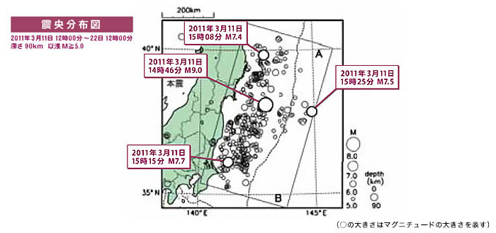 震災伝承館 地震発生津波来襲