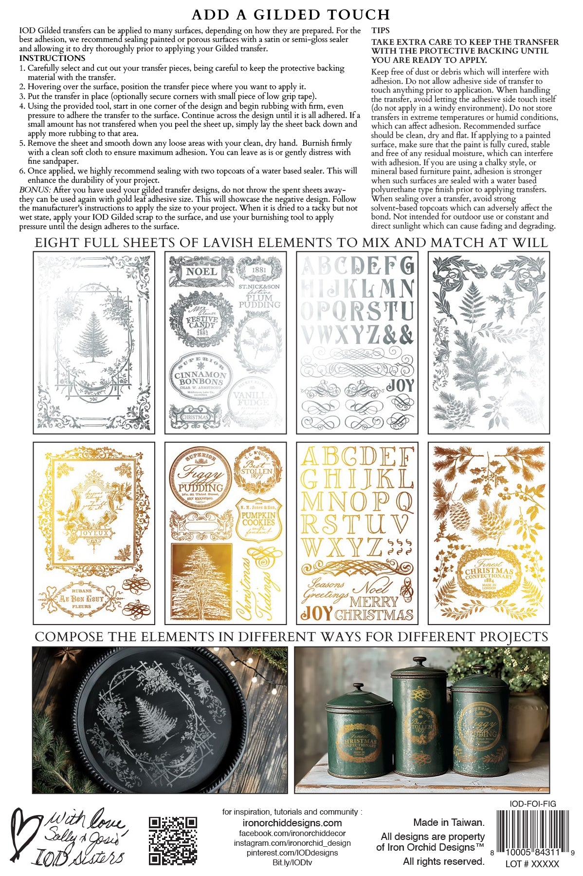 Figgy & Flourish IOD Foil Transfer 8x12 Pad™ – IOD Public