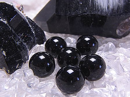 モリオン（黒水晶） 丸玉ビーズ（粒売り）☆ チベット産モリオン