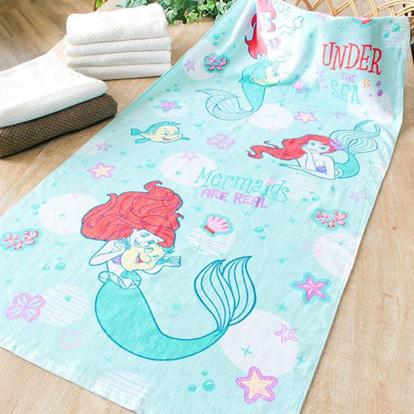 Disney（ディズニー） ビーチタオル 70×140cm レッツプレイ アリエル