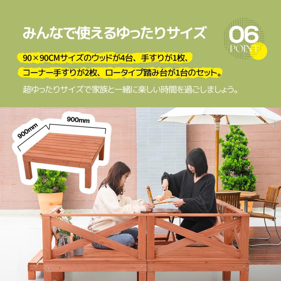 全ストア5%OFFクーポン利用！】ウッドデッキ 天然木 キット 8点セット1