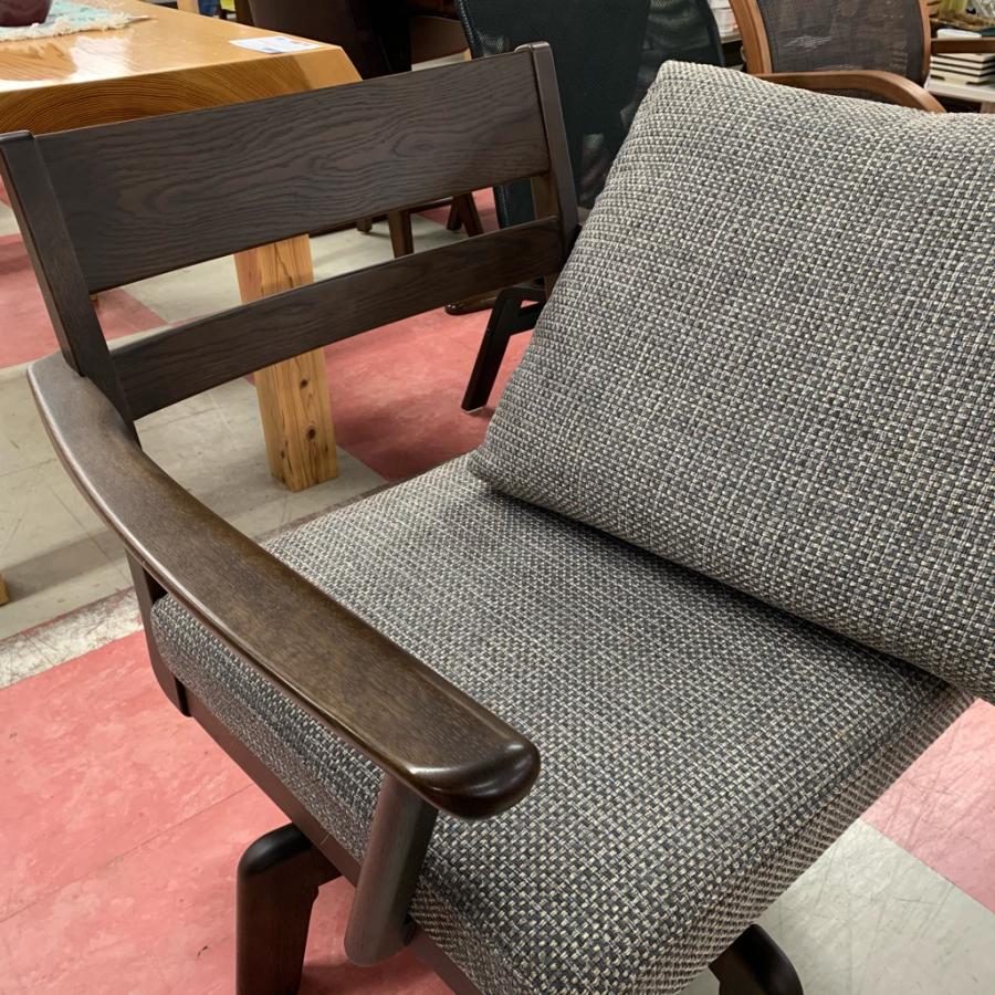 浜本工芸 中古 店舗近郊送料格安 ダイニングチェア2点セット 回転椅子