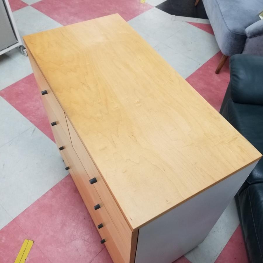 中古 店舗近郊送料格安 無印良品 廃版品 メープル材 ワイド4段チェスト