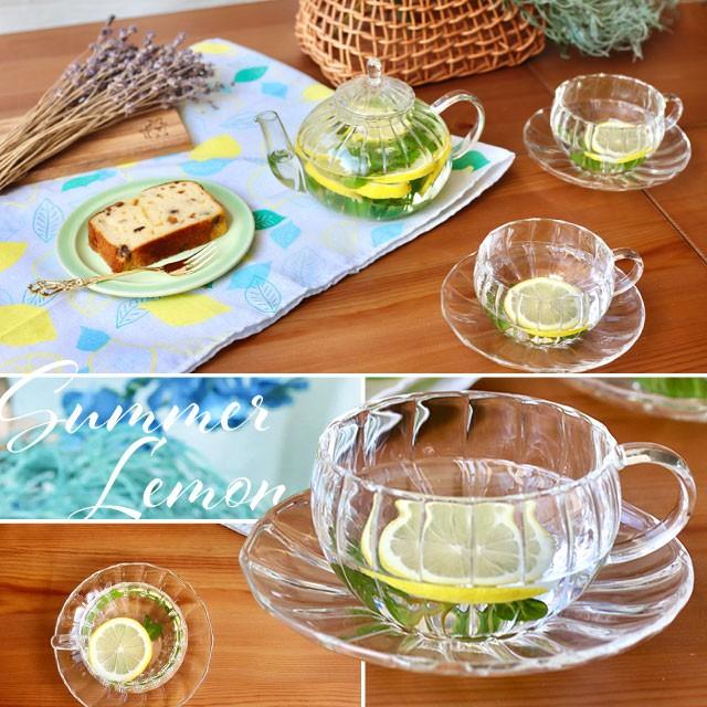 吉谷硝子（YOSHITANI GLASS） ティーカップ ＆ ソーサー ペアセット