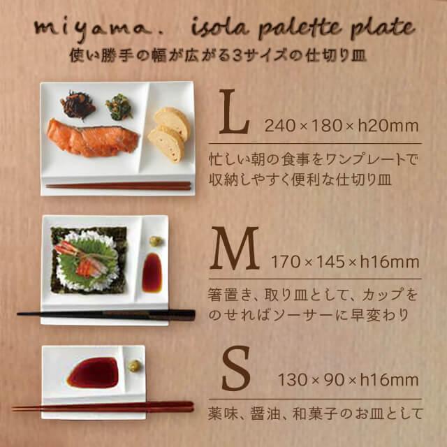 食器皿 L 4枚セット イゾラ パレットプレート isola palette plate