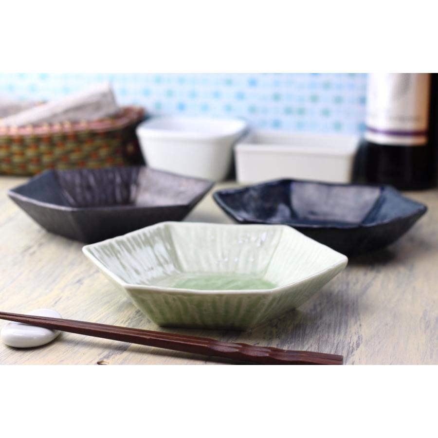 美濃焼三善六角鉢 18cm 日本製 美濃焼 プレート 六角皿 六角形 中皿