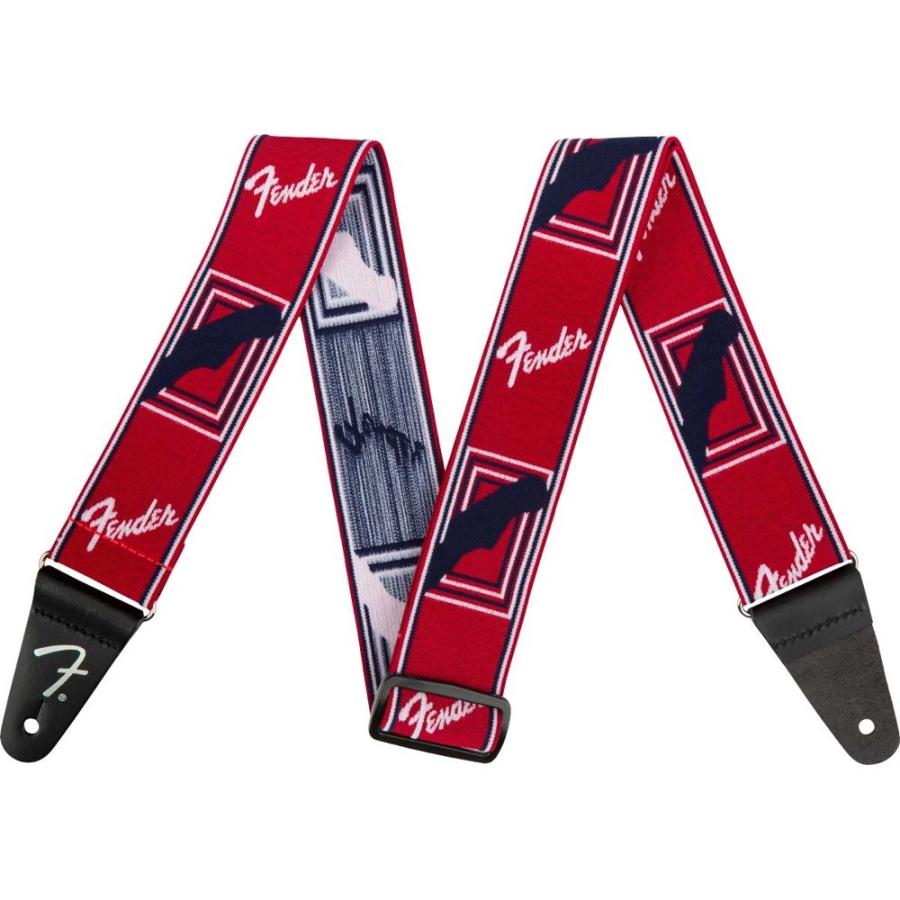 Fender（フェンダー） Fender Weighless Monogram Strap Red/White