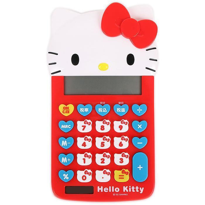 ハローキティ 電卓 フェイス形キー電卓 12桁表示 サンリオ sanrio