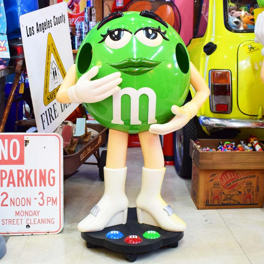 m&m's エムアンドエムズ ディスプレイ [グリーン] / キャスター付き