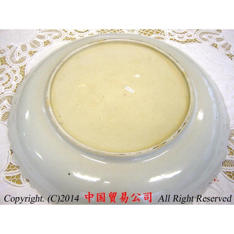 景徳鎮工芸大皿 作家物 汪長序作 青花倣古大皿 : 中国貿易公司ctc