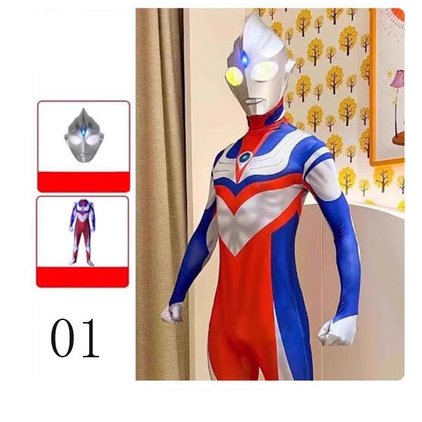 2025 新品 2色 ウルトラマンティガ風全身タイツコスプレ衣装子供成人