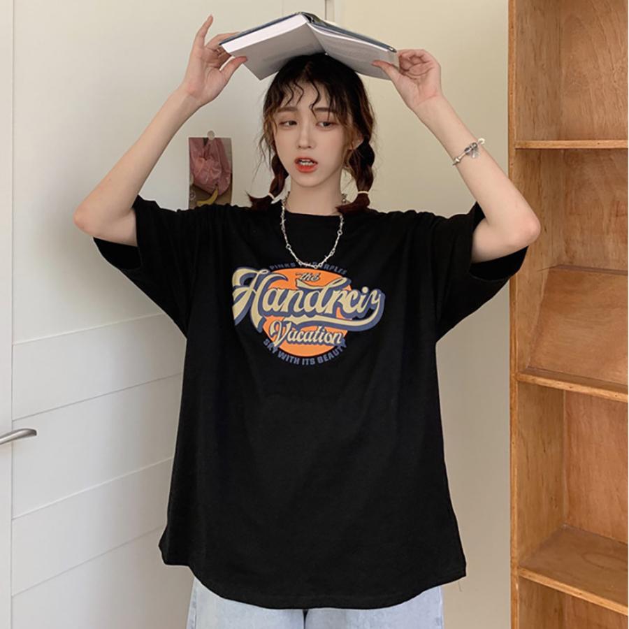 サークルプリント ロゴ Tシャツ ビッグシルエット レディース メンズ