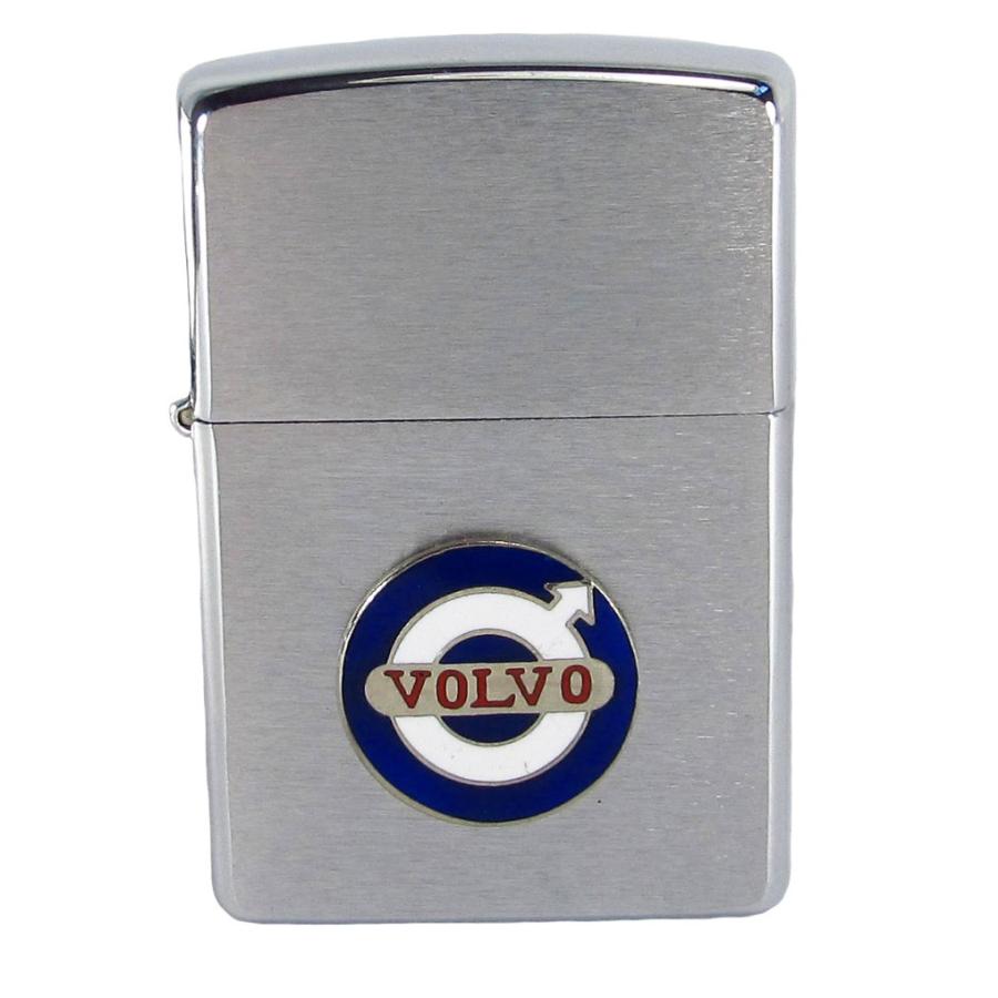 Zippoオイルライター(USA製) VOLVOロゴ（シルバーベース） : AOYAMA