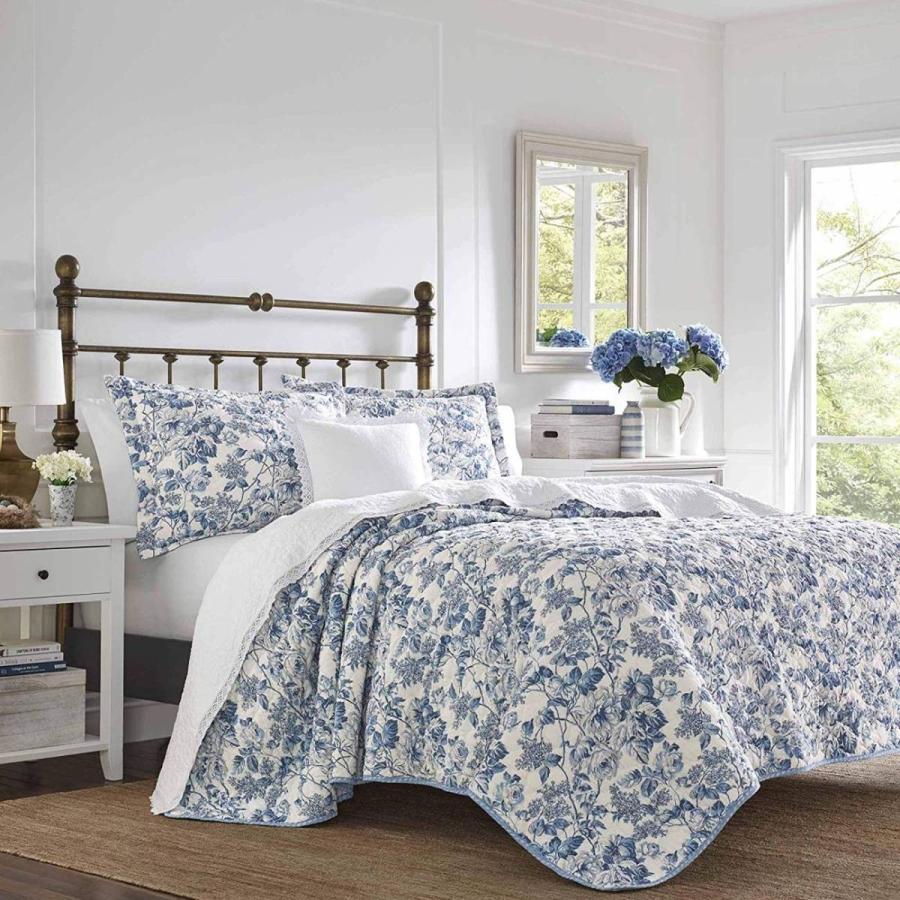 LAURA ASHLEY（ローラアシュレイ） ベッドカバー ピロカバー 3点セット