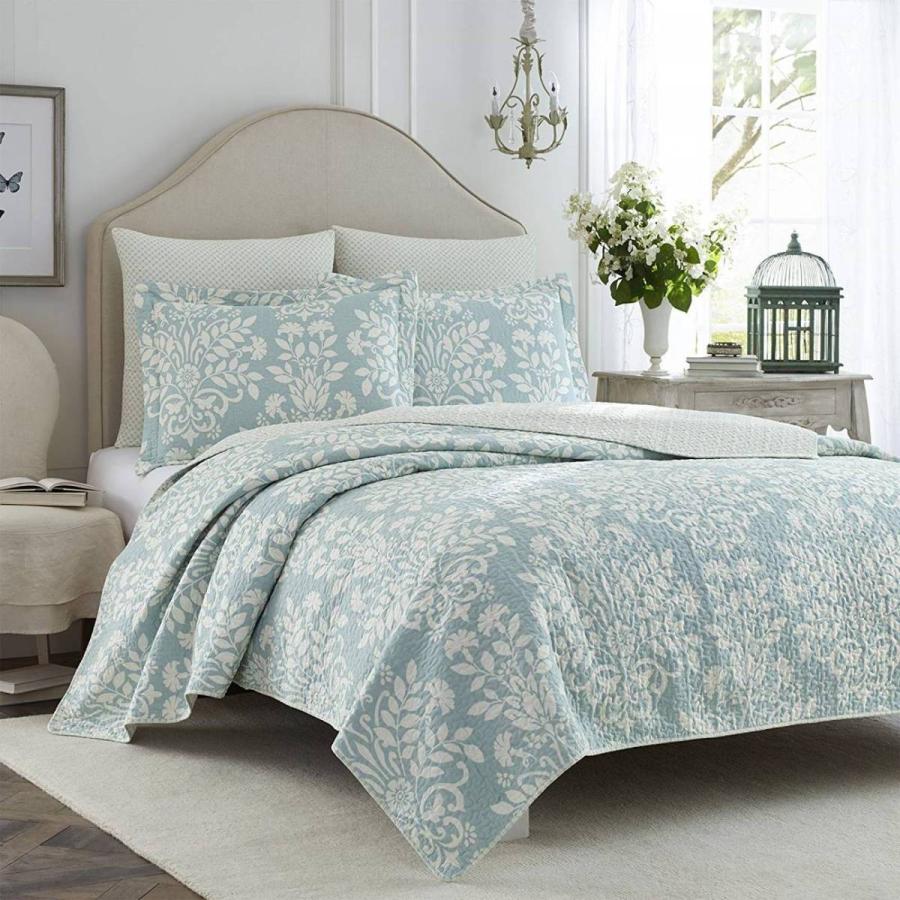 LAURA ASHLEY（ローラアシュレイ） ベッドカバー ピロカバー 3点セット