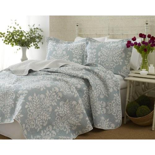 LAURA ASHLEY（ローラアシュレイ） ベッドカバー ピロカバー 3点セット