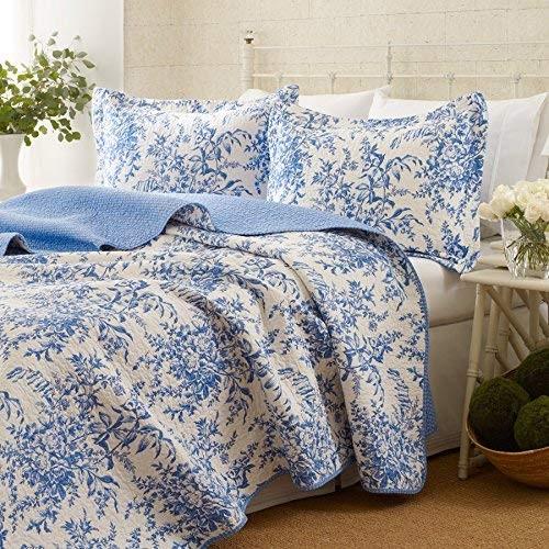 LAURA ASHLEY（ローラアシュレイ） ベッドカバー ピロカバー 3点セット