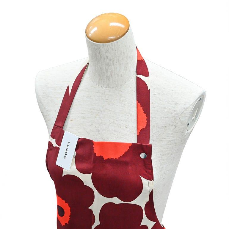 marimekko（マリメッコ） エプロン 2025冬新作 ウニッコ バーガンディ