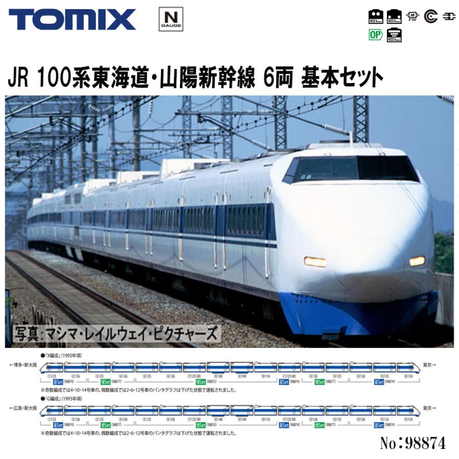 No:98874 TOMIX JR 100系東海道・山陽新幹線基本セット(6両) 鉄道模型