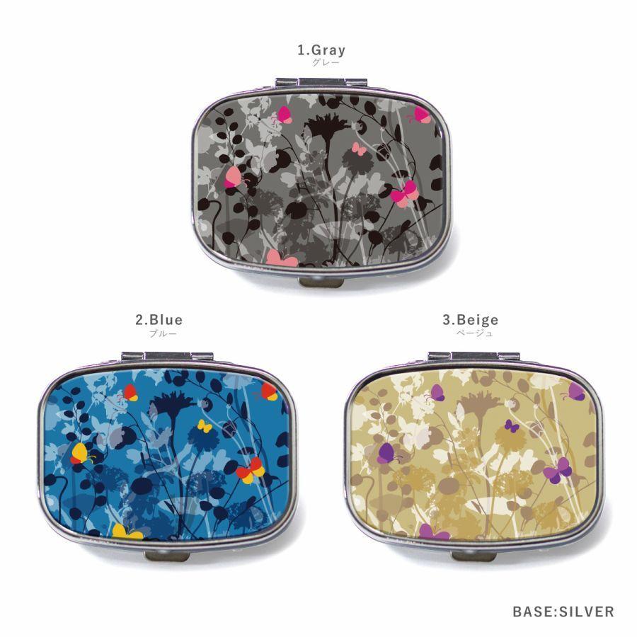 ピルケース アクセサリーケース アイラッシュケース ミラー付き 花柄